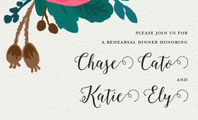 Cato/Ely Rehearsal Dinner Invitation