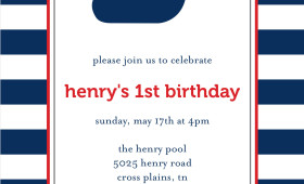 Henry’s Birthday Party Invitation
